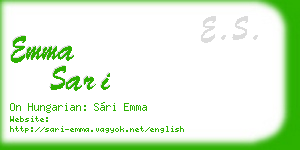 emma sari business card